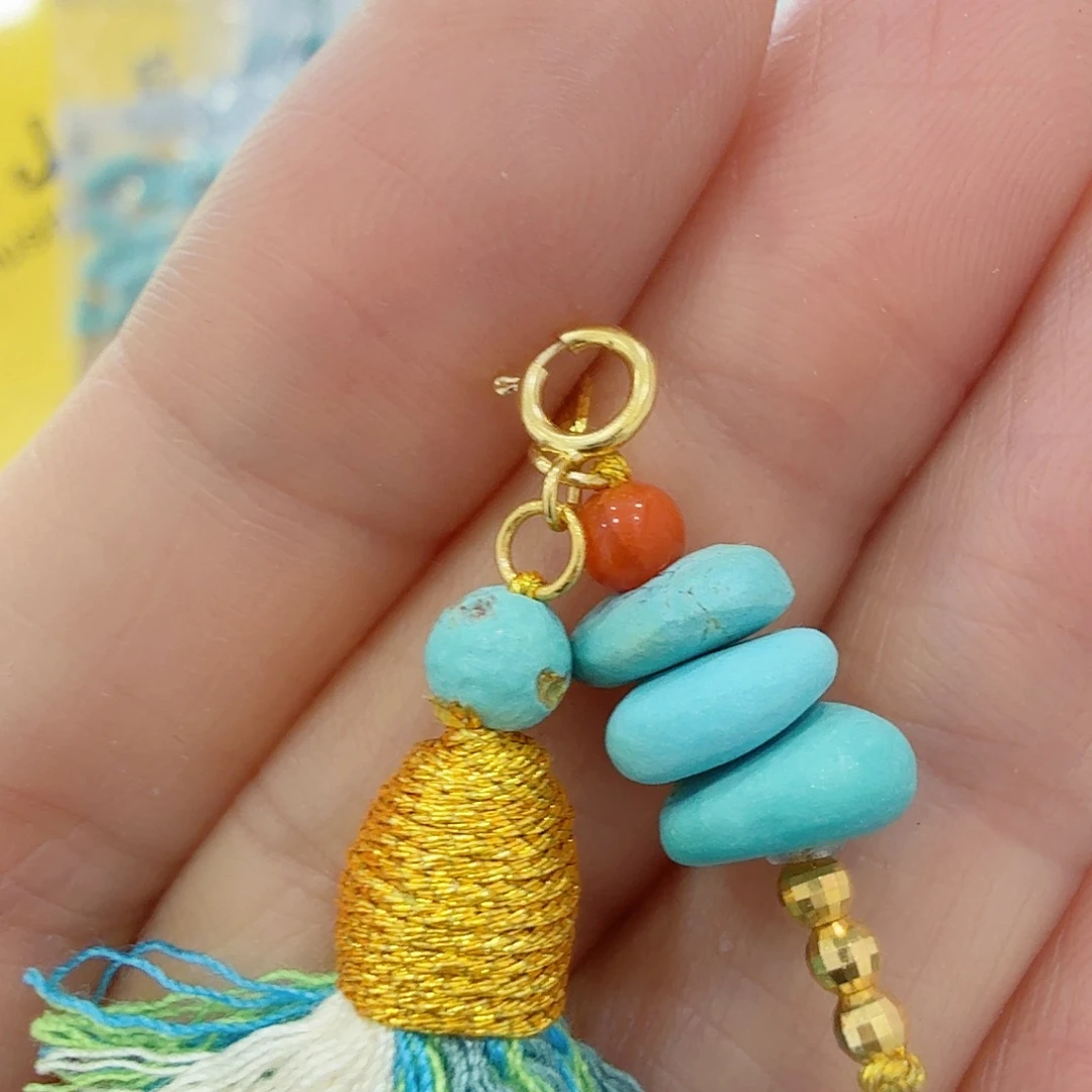 绿松石18K金镶嵌珠宝奇石