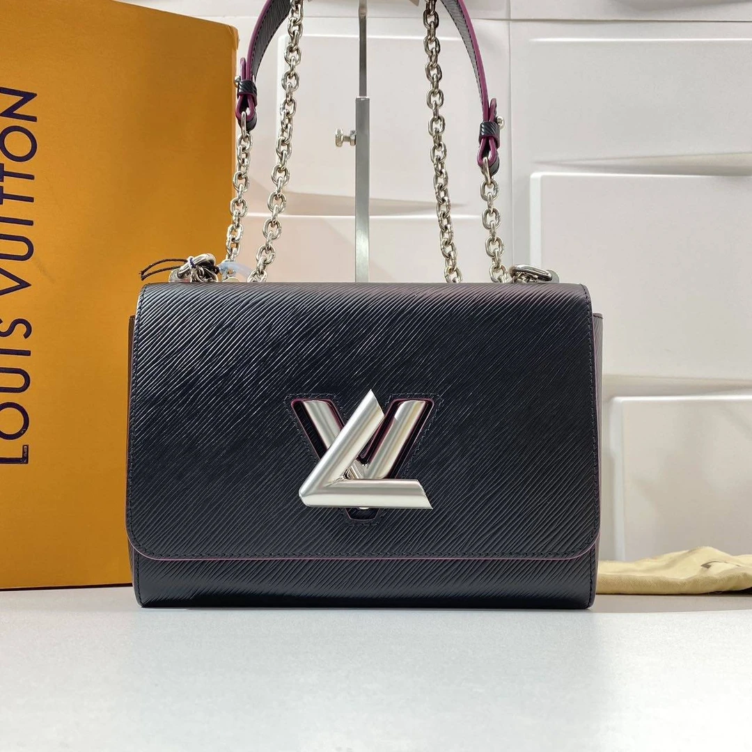 99新 LouisVuitton/路易威登 思斯专属 lv水波纹黑拼色包 BY2642
