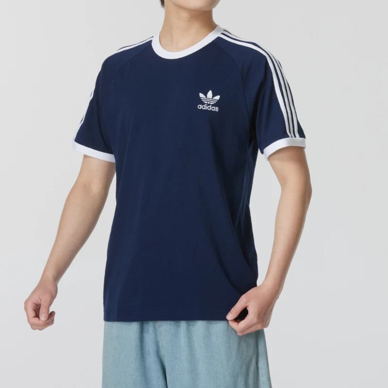 【达人专属】阿迪达斯纯棉短袖男装新款圆领T恤休闲透气半袖IA4850