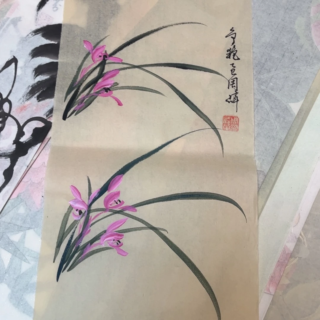 国画12.4纯手绘无边框作品