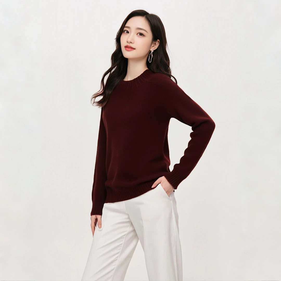 高级感牦牛绒半高领纯色针织衫秋冬薄款软糯亲肤长袖打底衫91288