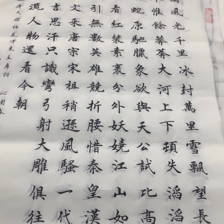 书法张金修 沁园春雪 四尺三开