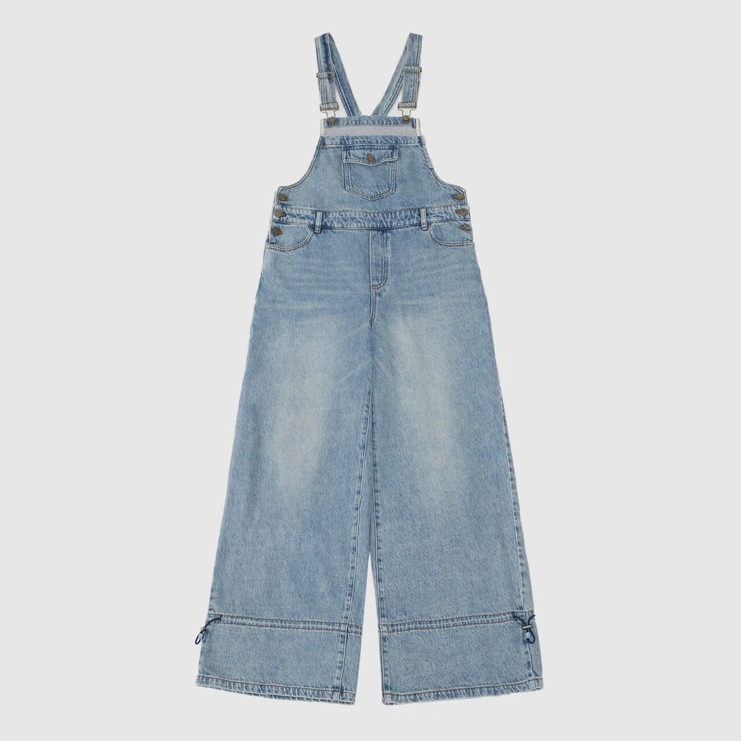 6116 双贴袋牛仔背带裤 021398