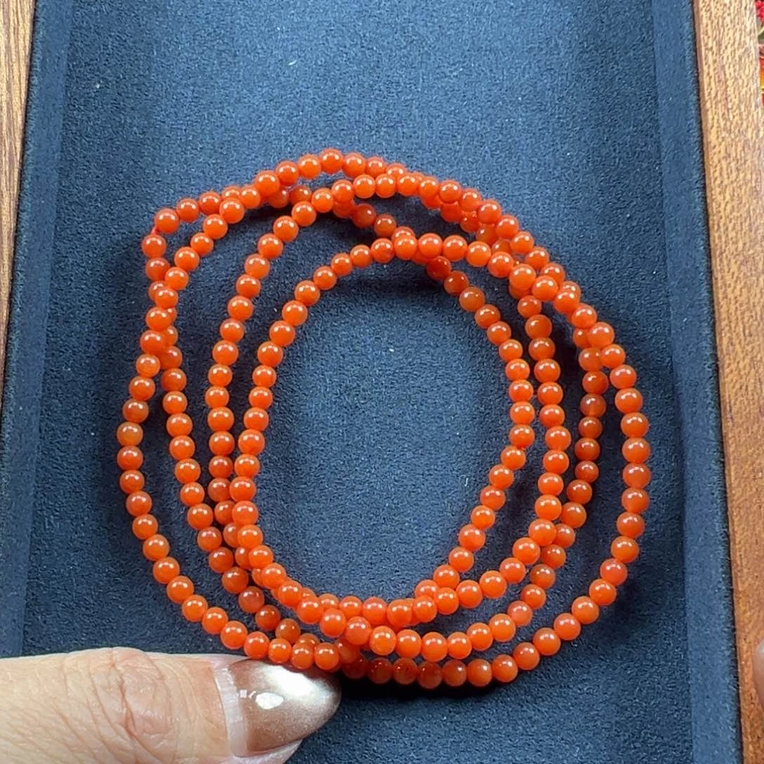 南红玛瑙珠串未镶嵌