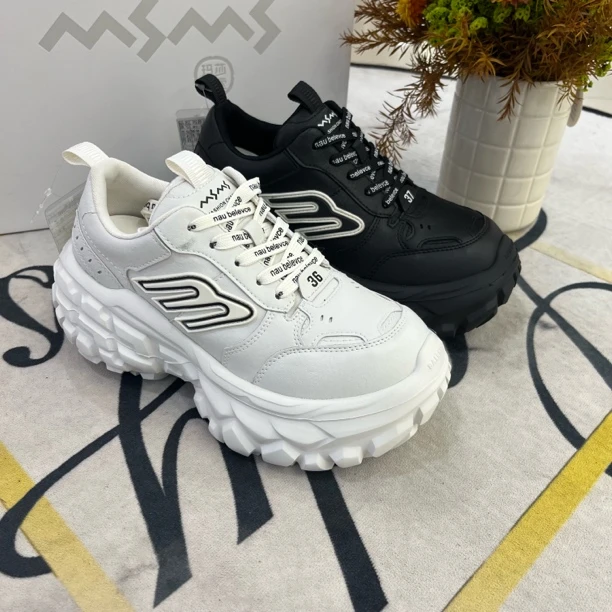 玛莎玛索2025早秋新款真皮女鞋厚底增高休闲鞋618-370