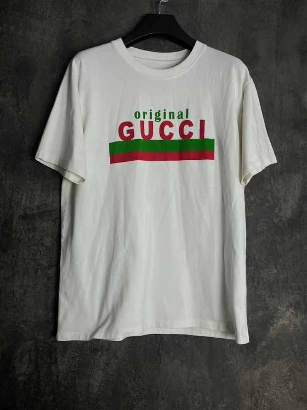 全新未使用 GUCCI/古驰 M码*1/花圆领棉质短袖T恤/00305