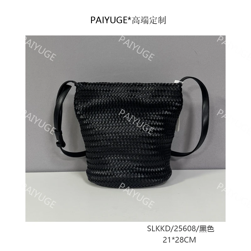 SLKKD/25608/黑色 paiyuge高端订制女士手提包单肩包斜挎包 25608