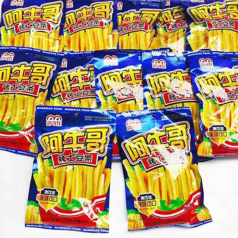 满可佳阿牛哥烤土豆条番茄味薯条后怀旧膨化食品休闲小零食