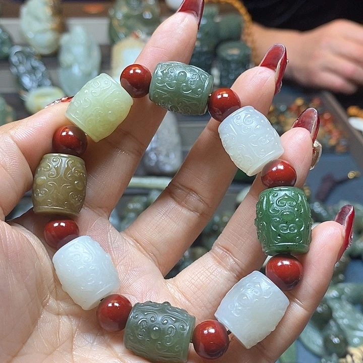 和田玉手串未镶嵌