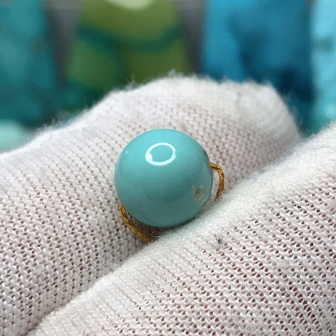 绿松石未镶嵌天然原矿 地大质检9.3mm