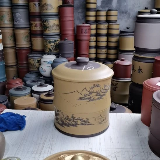 紫砂茶叶罐八饼装茶叶罐处理10