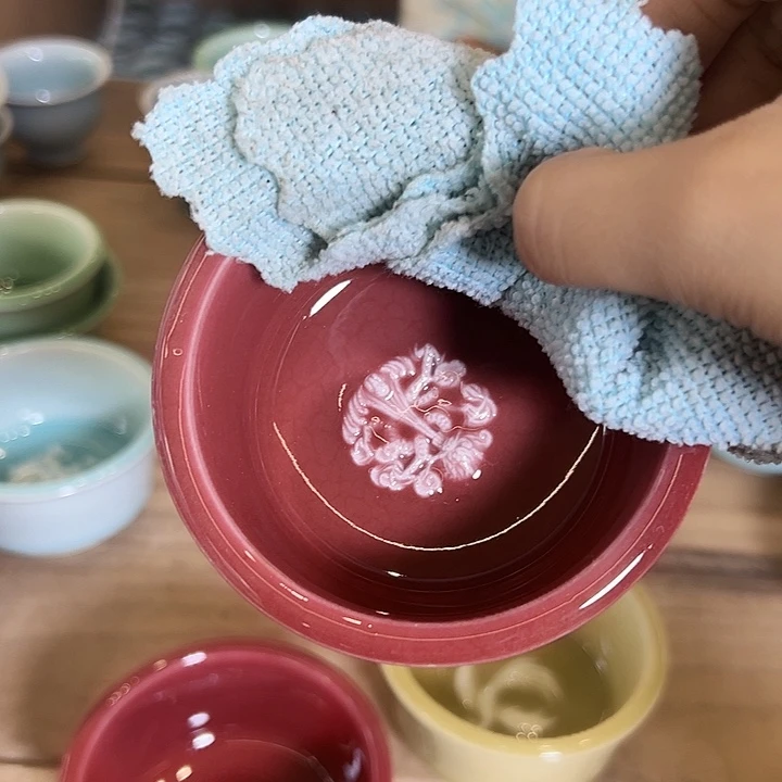 龙泉云间青瓷小米茶器