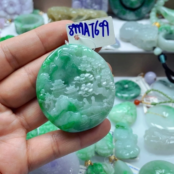 翡翠未镶嵌吊坠(不含链)