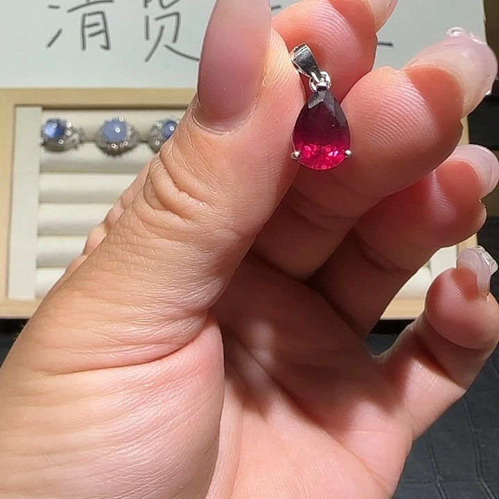 戒指银S925镶嵌水晶