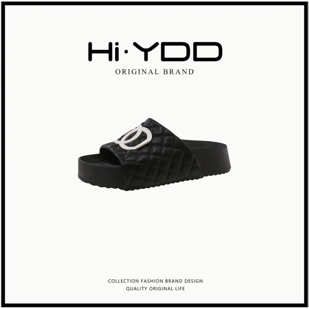 YDD【T128】2025年夏季新款休闲百搭厚底拖鞋