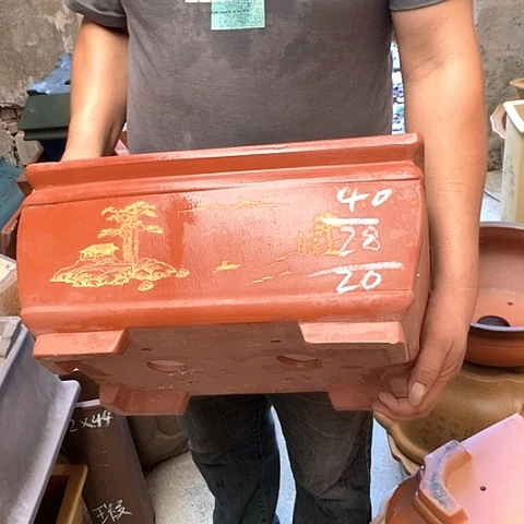 紫砂花盆手工制作