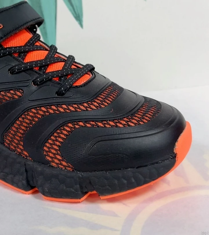 大庆仓 黑/桔 四季儿童休闲运动鞋  货号A6012 (巳库HL50）