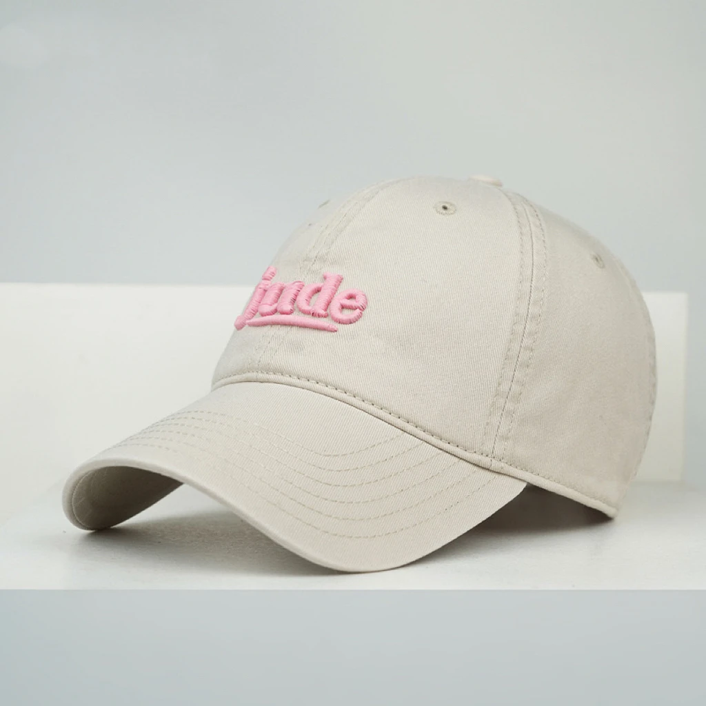 韩版春夏刺绣字母棒球帽子女百搭大头围显脸小运动防晒鸭舌帽男潮