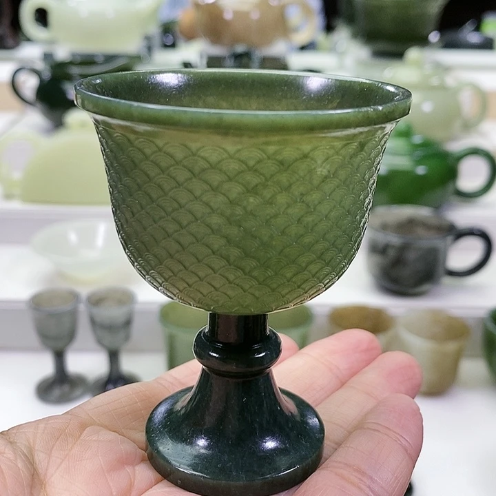 未镶嵌和田玉挂件茶杯60m l