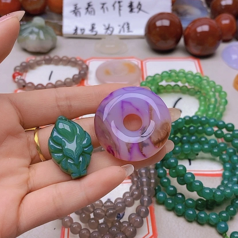 【闪购商品】未镶嵌玛瑙/玉髓珠宝半成品老*V