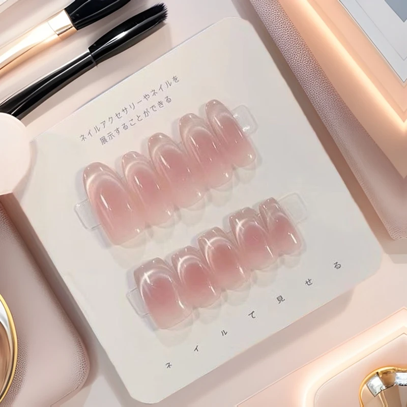 【酿春】纯手工高定猫眼手工穿戴甲气质美甲百搭仙女款蝴蝶结