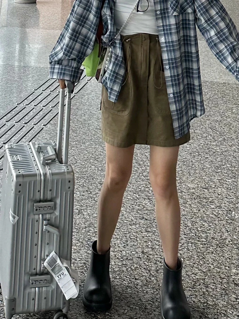 zeroglmind简素bx105卡其半裙71669