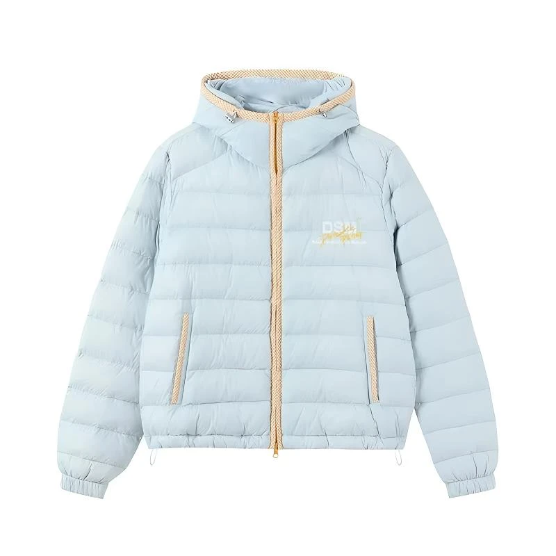 D0NSM0KE格纹拼接排骨棉服DSM冬季通勤美式复古保暖棉衣外套上衣