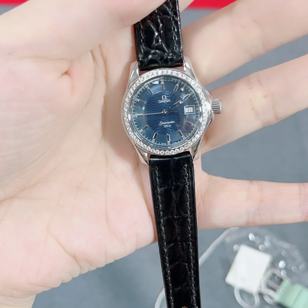 95新 Omega/欧米茄 海马/26盘/07651/石英腕表/后钻/表带后配