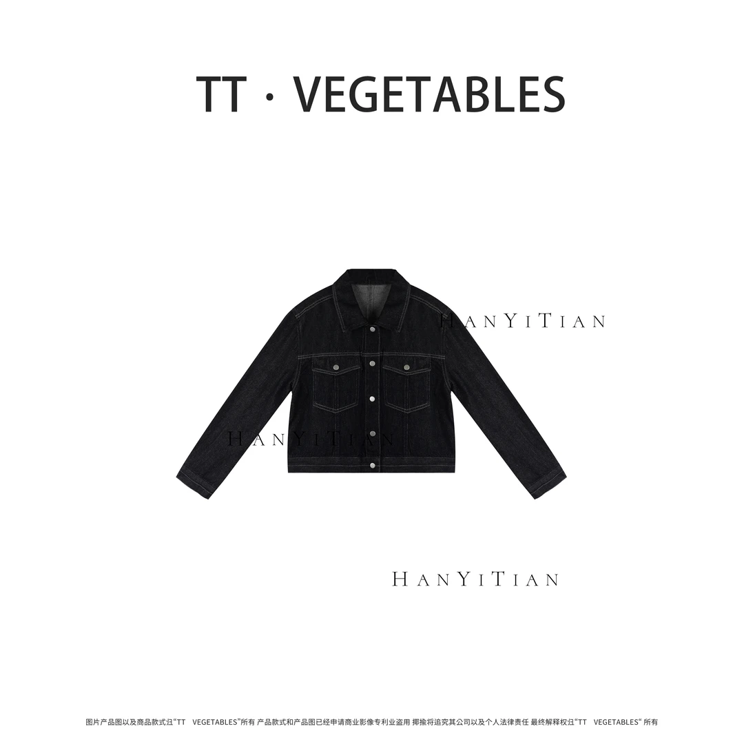 阑珊 秋季新款单排扣长袖牛仔外套511080