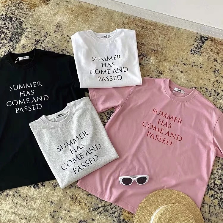 美式复古重磅字母印花短袖 T恤男女潮牌宽松 cleanfit 上衣