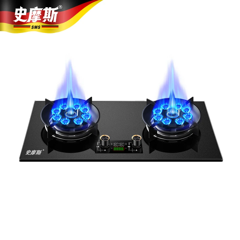 史摩斯(SHOMMOS)家用燃气灶猛火灶定时煤气灶双灶家用天然气两用