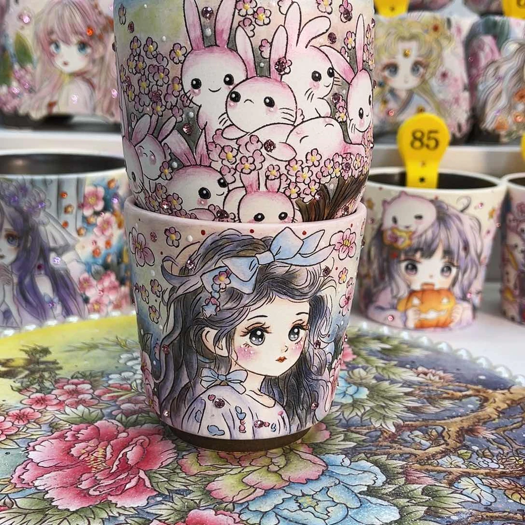 红陶呜*啦薄雾花盆一物一拍