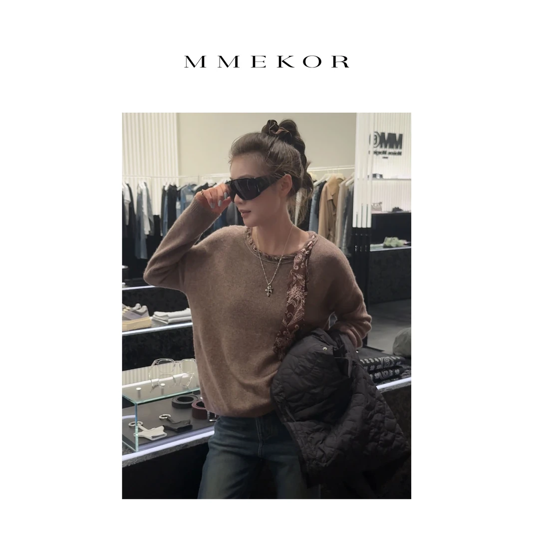 MMEKOR“赫本时光”毛衣 2025新款秋款职场不费力时髦上衣 30596