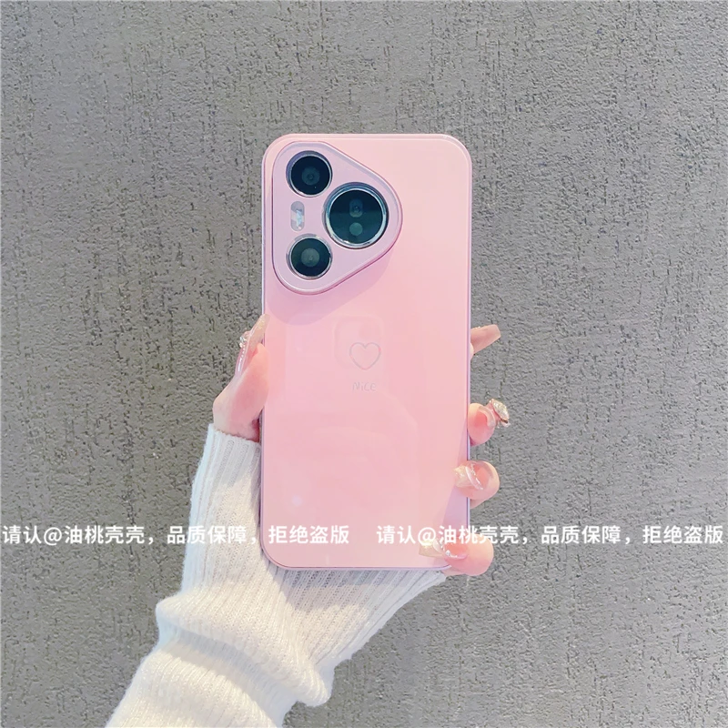 （华为Pura70系列）金属烫金玻璃壳适用华为Pura70/Pro/ultra手机壳