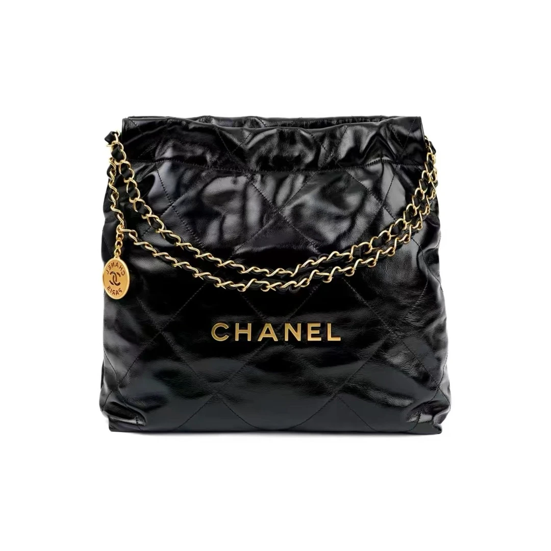 未使用 Chanel/香奈儿 22Bag 小号/中号 黑金/黑银子母包