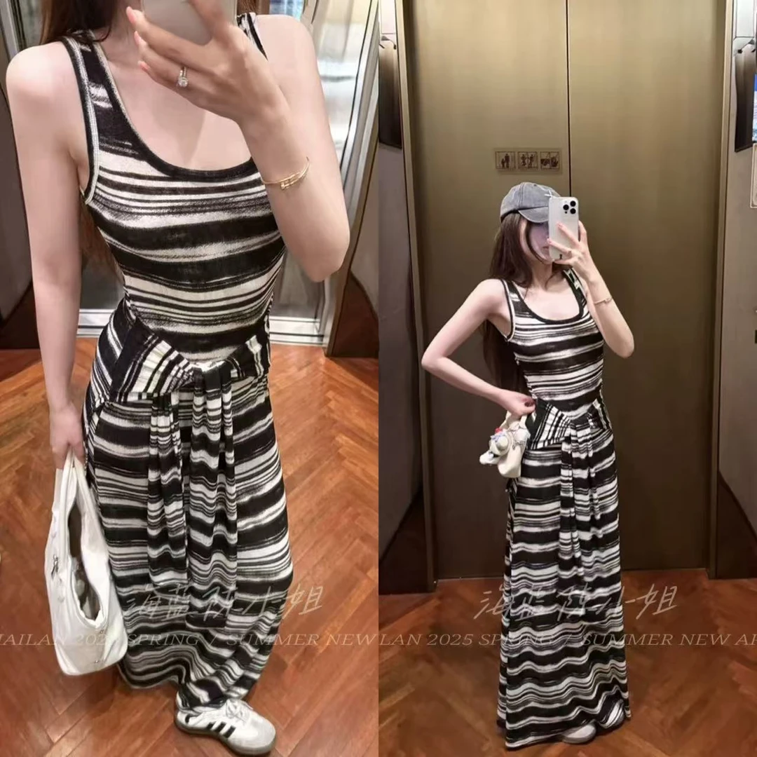 3131【松弛美式】美神裙！显瘦显高条纹