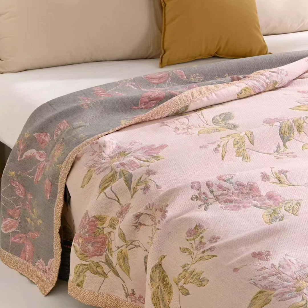 【温馨花境】多功能多层纱布罗布麻软凉席床盖--200*230