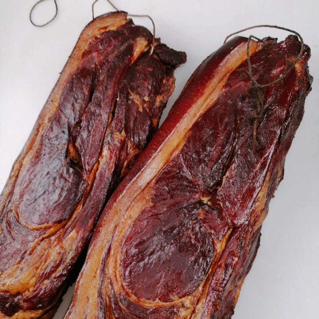【腊前腿肉现称】农村柴火烟熏腊肉前夹肉前腿腊肉带骨前腿