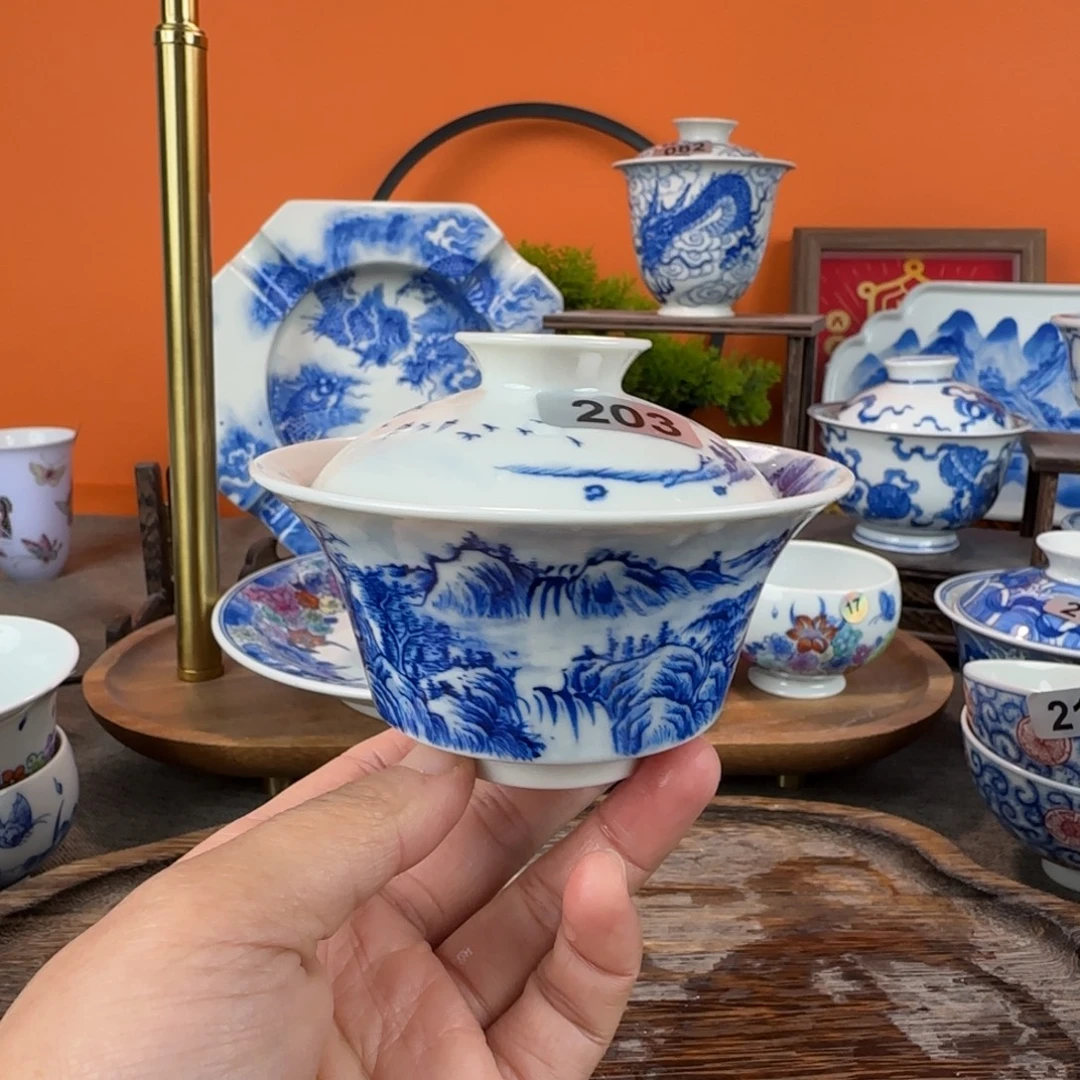 瓷片景德镇手绘青花茶器203