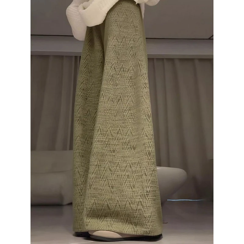 胖mm阔腿裤女高级感裤子秋冬新款显瘦气质时尚直筒裤慵懒风休闲裤