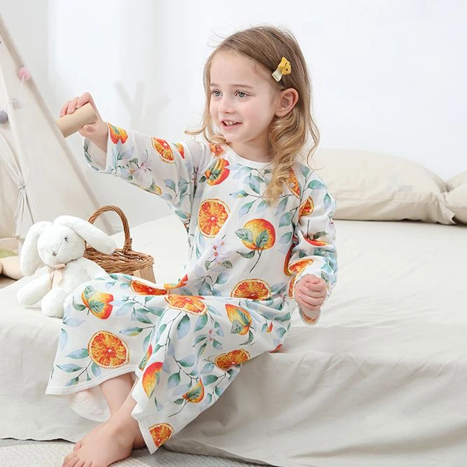 【乔治蓝乔】儿童春秋长袖睡裙棉毛满印507