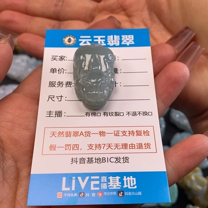 翡翠未镶嵌颈饰多人貔貅