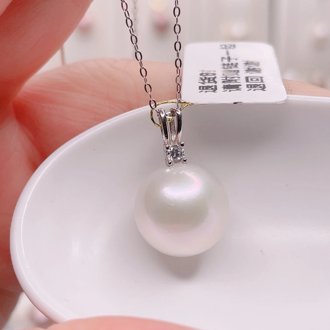 银S925镶嵌吊坠(不含链)淡水珍珠