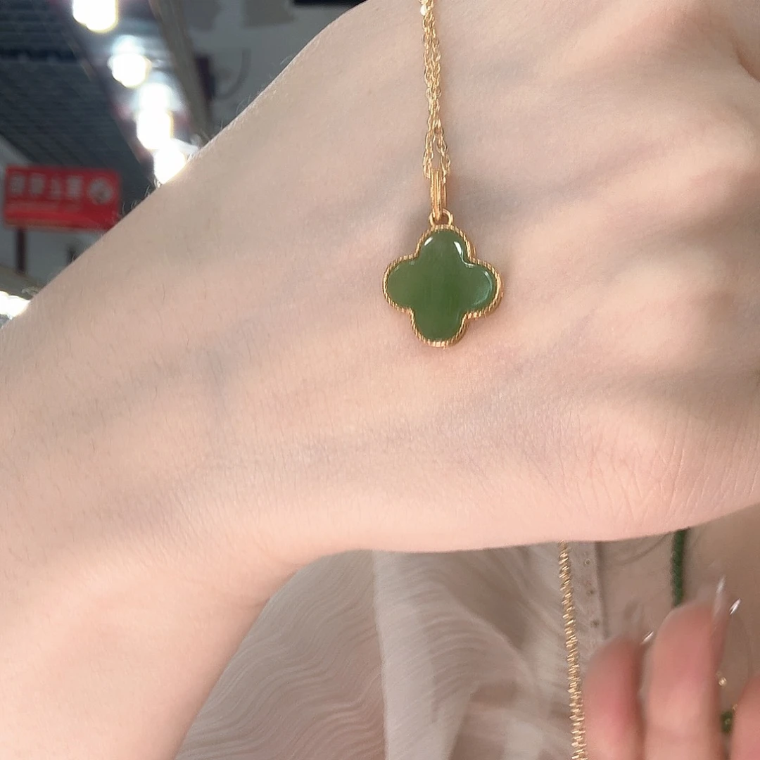 和田玉银S925镶嵌颈饰