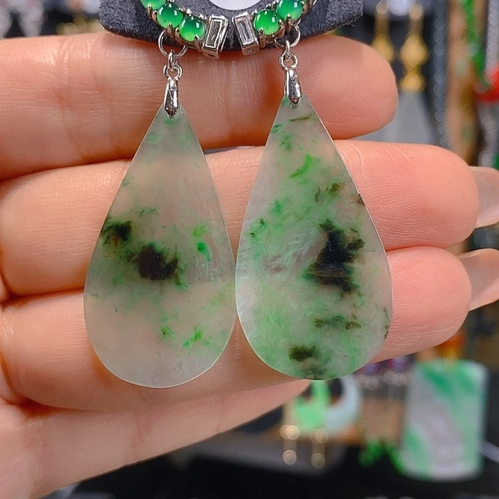 翡翠未镶嵌耳饰翡翠