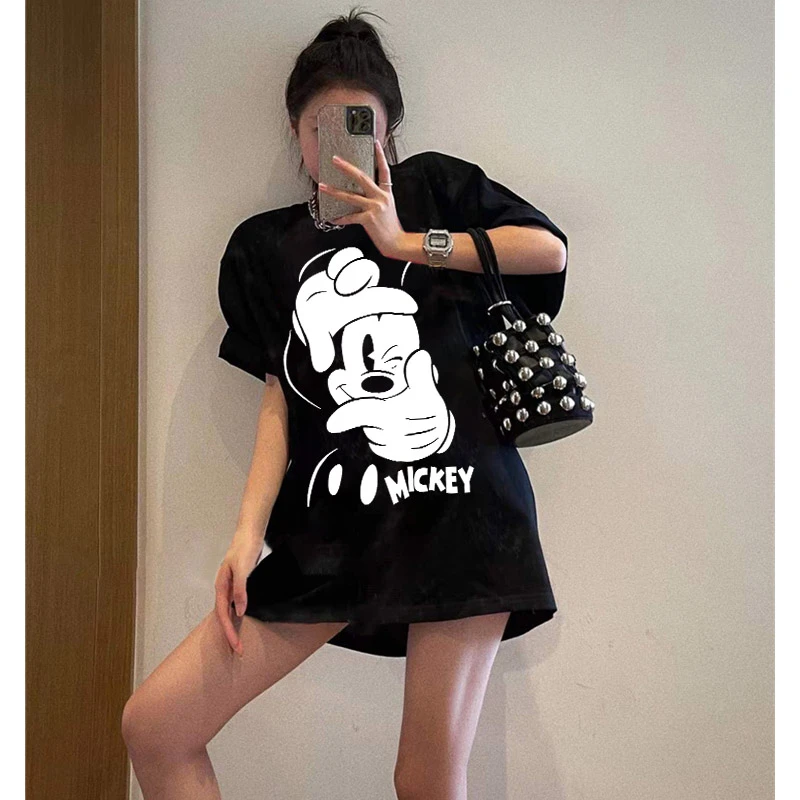 纯棉240克港风ins情侣装圆领上衣慵懒短袖t恤女潮牌大码半袖印花t