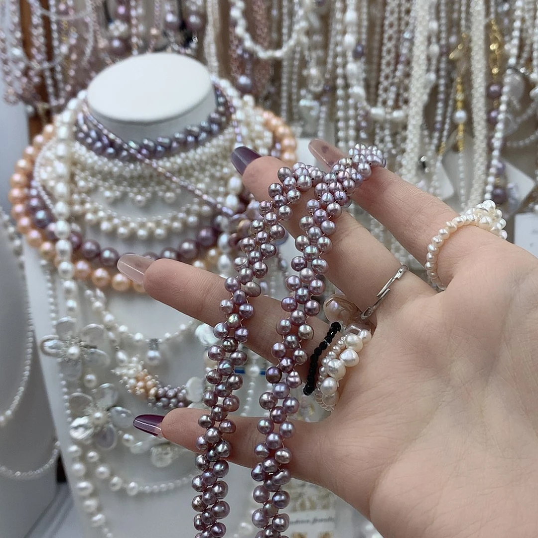 T****耳饰银S925镶嵌淡水珍珠