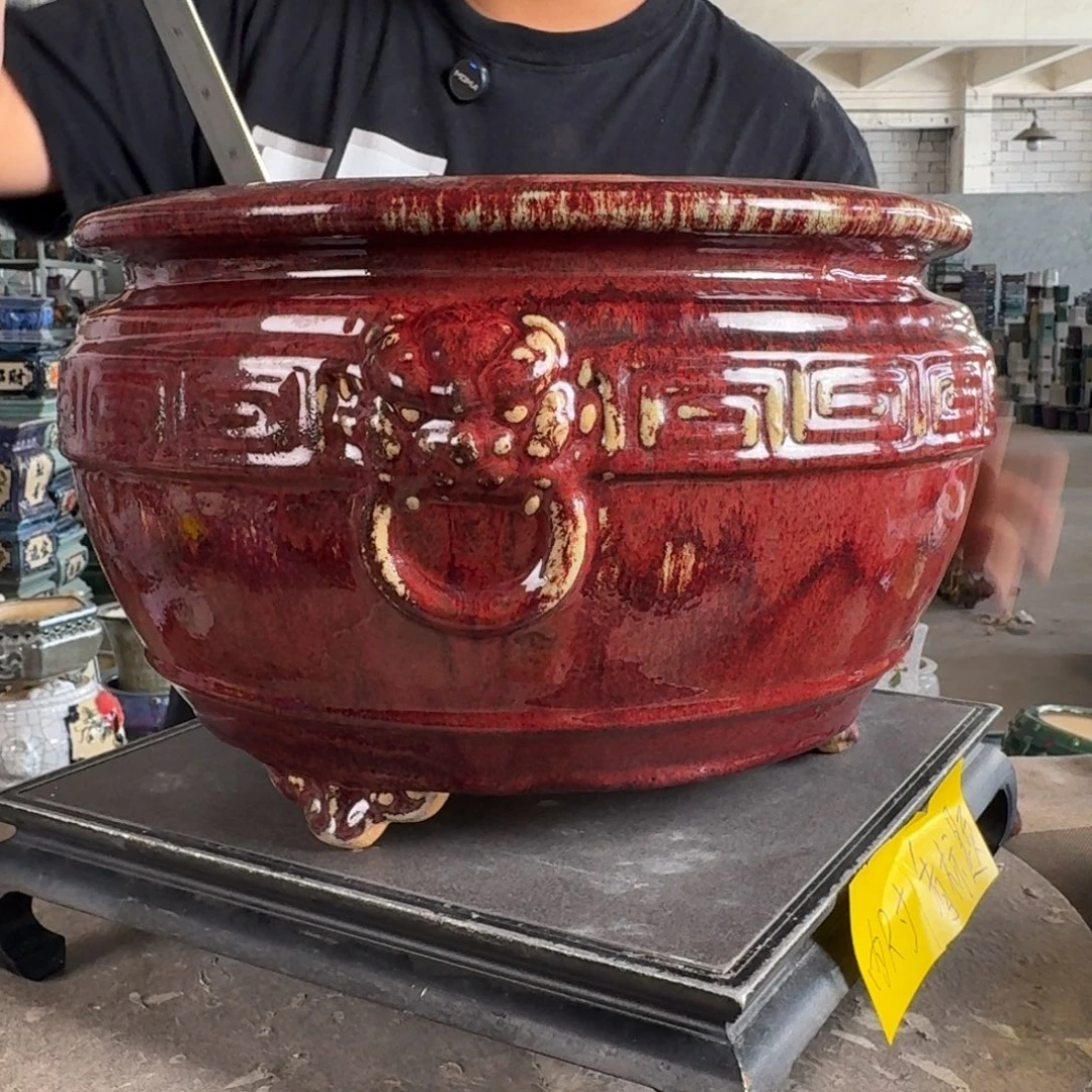 。一风堂石湾花盆 轻微高底边 内27*18