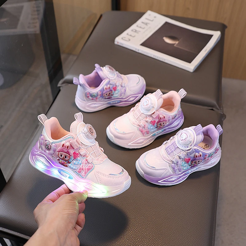 带灯拉布布女童运动鞋童鞋儿童2025春季新款鞋女孩公主鞋宝宝鞋子