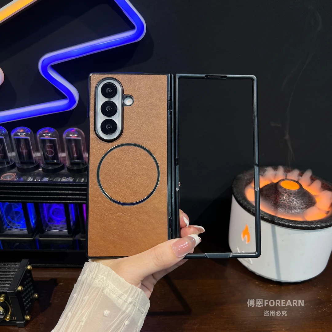 适用于三星ZFold7手机壳fold7折叠屏磁吸中轴超薄后壳保护套全包